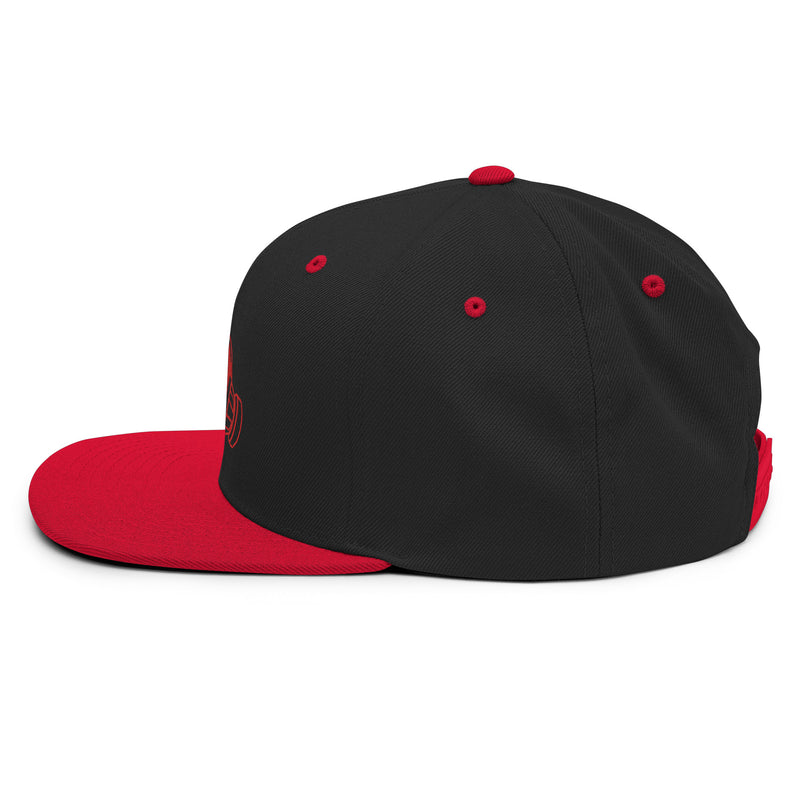 Official Big Jeff Audio Basshead™ Snap Back Flat Bill Hat Red/Black