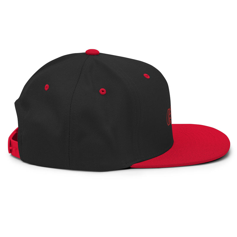 Official Big Jeff Audio Basshead™ Snap Back Flat Bill Hat Red/Black
