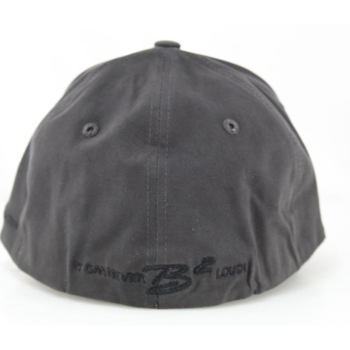 B2 Audio Grey Flex-Fit Classic, Ball Cap Hat with "B2" Logo