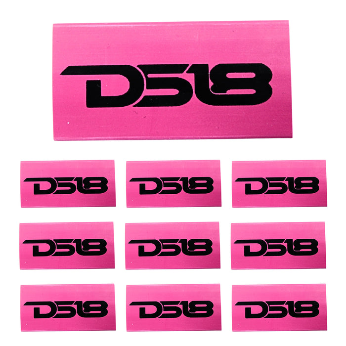 0 Gauge 3:1 Heat Shrink with DS18 Logo 10 Pack Red