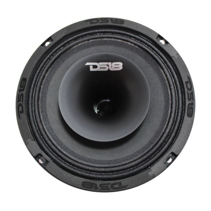 DS18 6.5" Hybrid Slim Speaker w/ 1" Driver Horn 300W Peak 4-Ohm PRO-HY6.4MSL