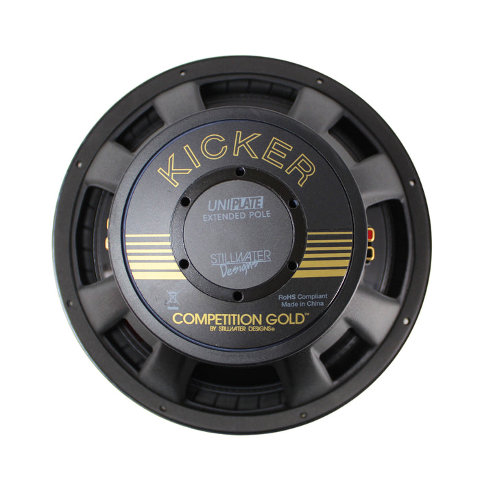 Kicker 50th Competition GOLD Edition 15 Inch Subwoofer Dual 4 Ohm VC 1600W Peak