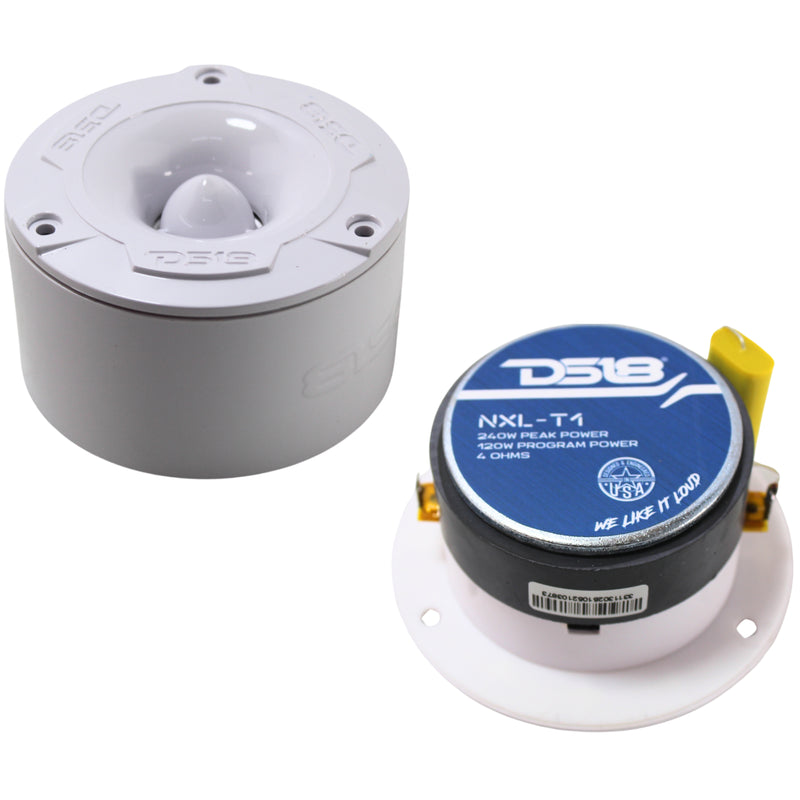 3.75" 60W RMS 4-Ohm Water Resistant Marine Tweeters Pair DS18 NXL-T1