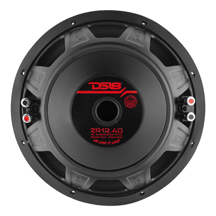 DS18 Elite-Z 12" 1500 Watts Dual Voice Coil 4 Ohm Subwoofer ZR12.4D