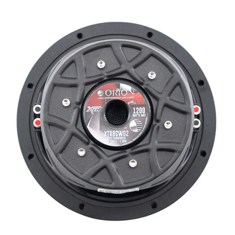 8" DUAL 2 Ohm 300W RMS UV Coated Shallow Subwoofer XTR Series