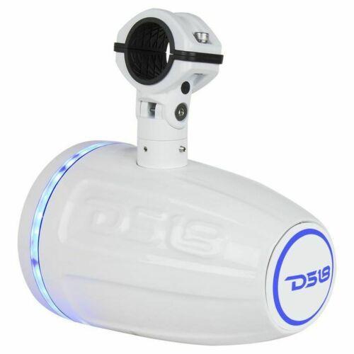 DS18 WHITE 6.5" MARINE POD SPEAKERS + NXL200.2D 600W WATERPROOF AMP