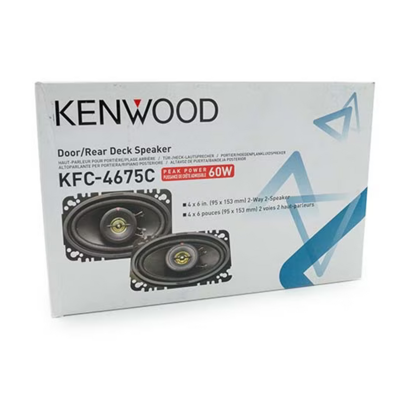 Pair of Kenwood 60-Watt 4-Inch x 6-Inch Two-Way Speaker System KFC-4675C