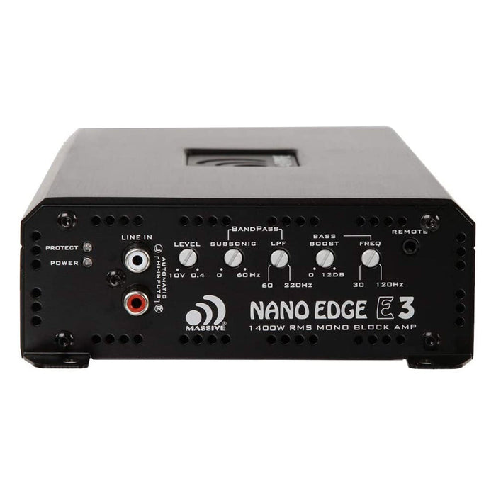 Massive Audio Nano Edge Monoblock Amplifier 2800 Watt 1 Ohm Stable E3