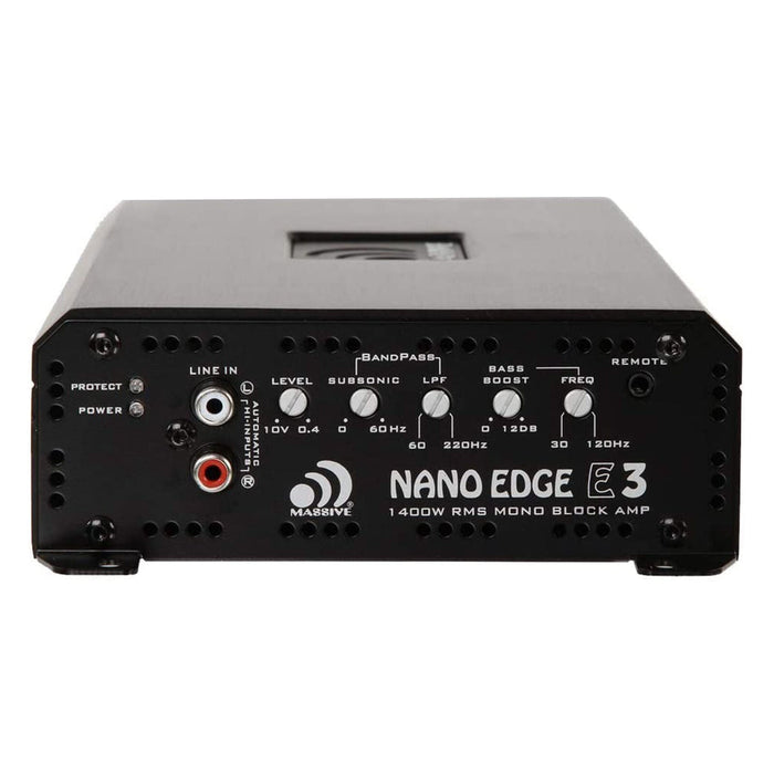 Massive Audio NANO EDGE E3 1400W RMS 1-Ohm Stable Monoblock Amplifier / E3