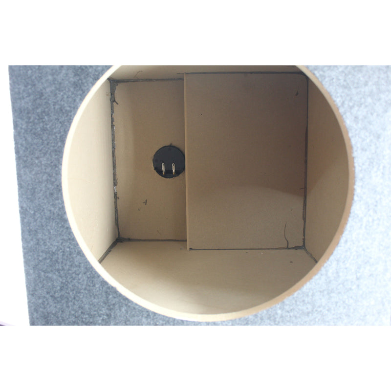 Single 15” Vented Carpeted Subwoofer Box Made with Heavy-Duty MDF Construction