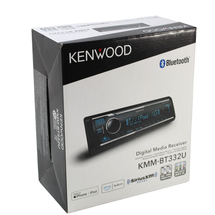 Kenwood Single DIN Car Stereo KMM-BT332U Plus SiriusXM Tuner Kit SXW300V1