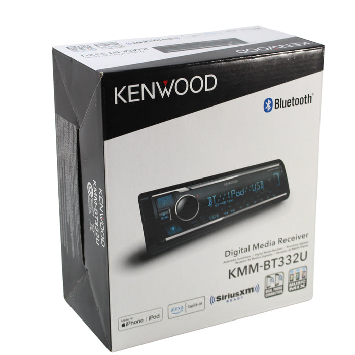 Kenwood Bluetooth Single DIN Car Stereo with USB Port, AM/FM Radio KMM-BT332U