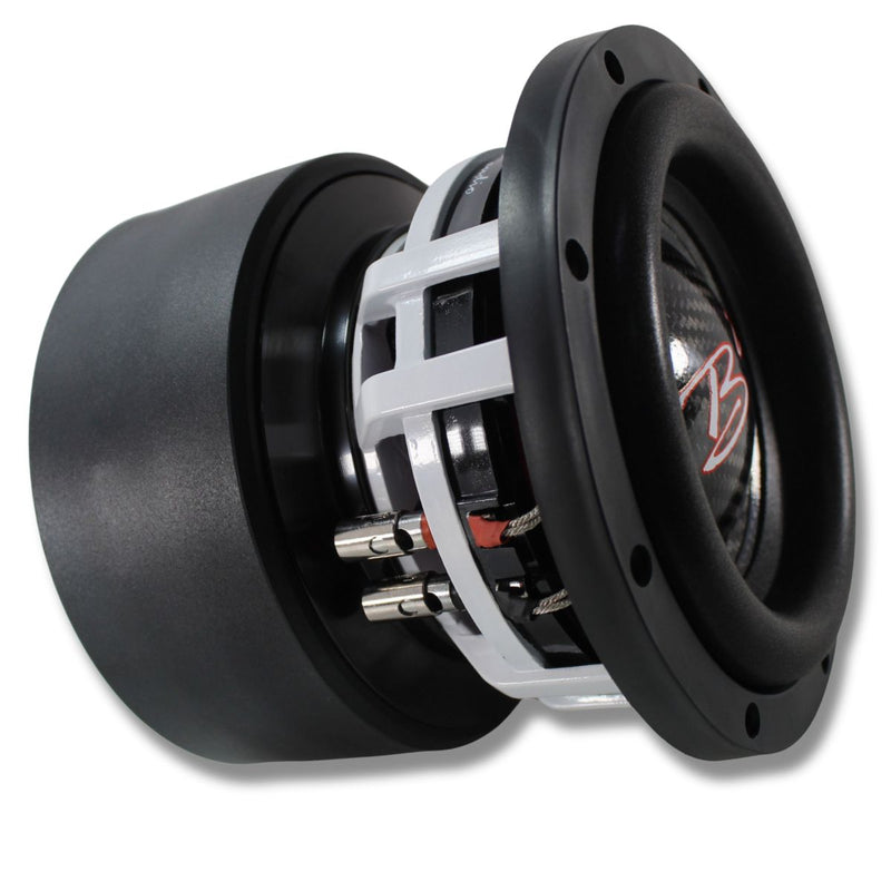 B2 Audio 6.5" 1000 Watt RMS Carbon Fiber Dual 2-Ohm Voice Coil RAMPAGE Subwoofer