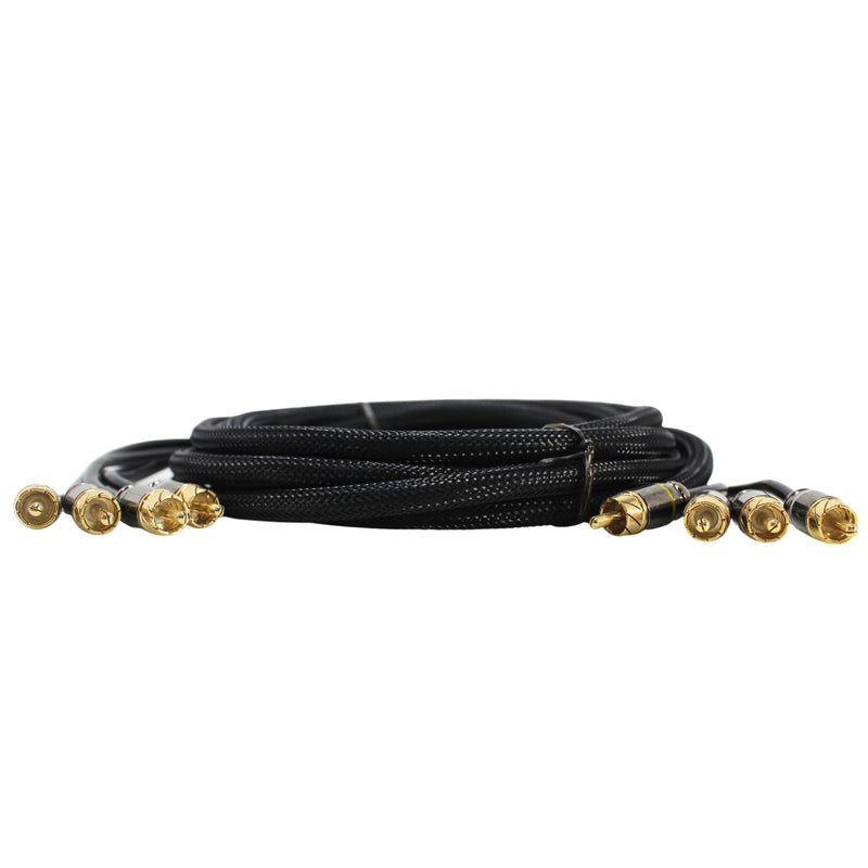 Full Tilt RCA Car Audio 12 Foot Gold Plated Color-Coded Cable 4 Channel