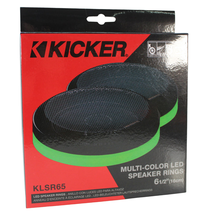 Weather-Proof Kicker LED Lighted Rings for 6.5" Speakers IP66 (Pair) 47KLSR65