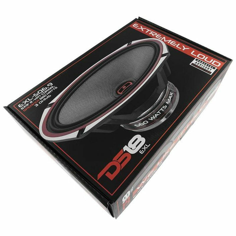 DS18 EXL 6x9" 2 way Coaxial Door Speakers 1120 Watts Fiber Glass 3 Ohm 1 Pair