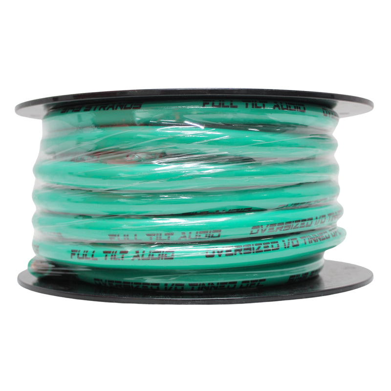 Full Tilt Audio 0 G Tinned OFC Power/Ground Wire Sea Foam Lot Cut By The Foot