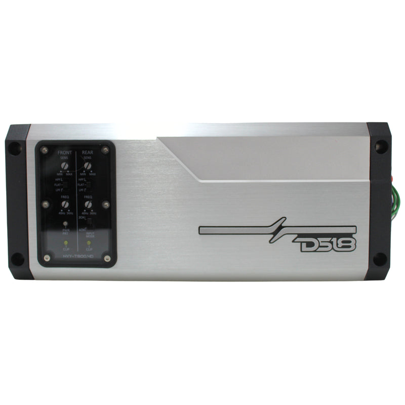 DS18 2x 8HD 8 Ohm Waterproof 8" Hybrid Speakers with Marine 4 Channel Amp