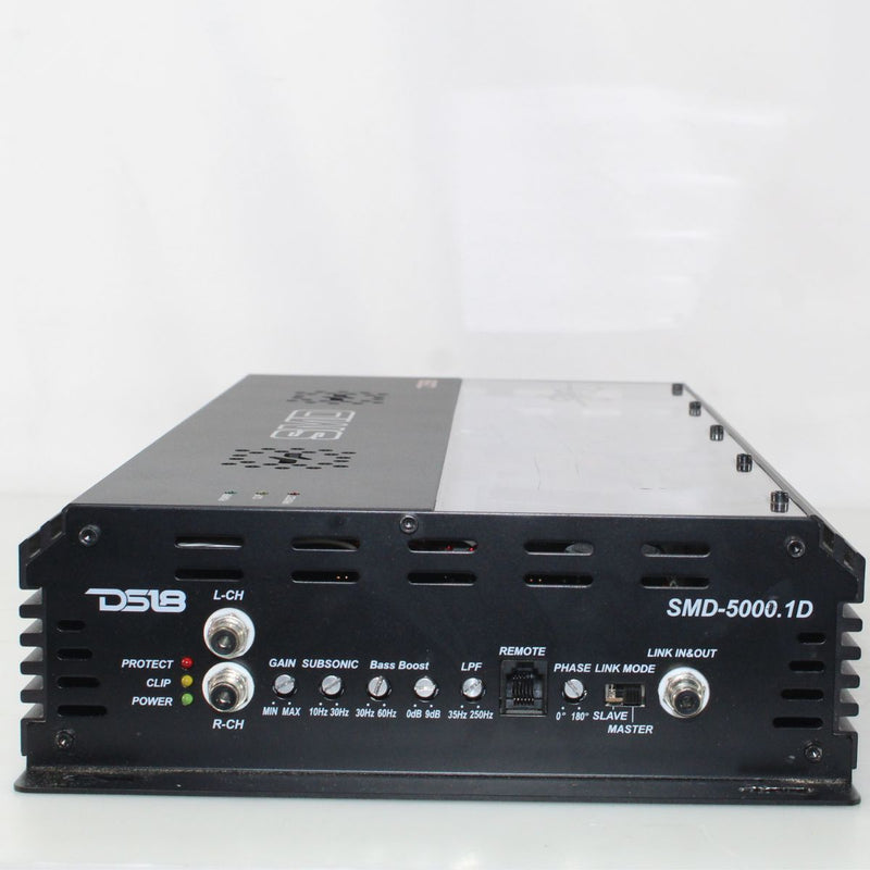 DS18 5K RMS 1-Ohm Stable Class D Mono Amplifier w/Voltmeter SMD-5000.1D OPEN BOX