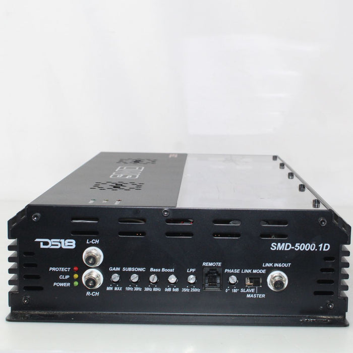 DS18 5K RMS 1-Ohm Stable Class D Mono Amplifier w/Voltmeter SMD-5000.1D OPEN BOX