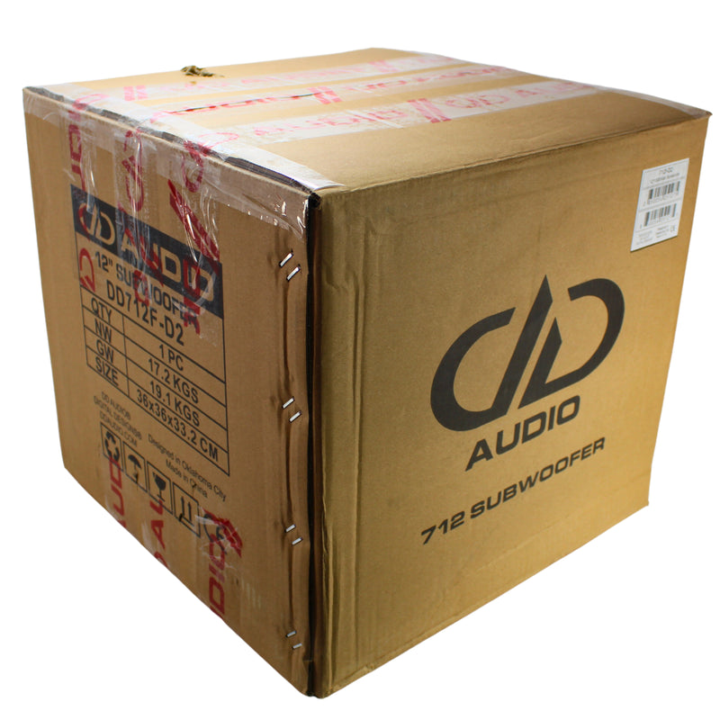 DD Audio 12 Inch Dual 2 Ohm 4500W Peak/1500W RMS Power Tuned Subwoofer 712F-D2