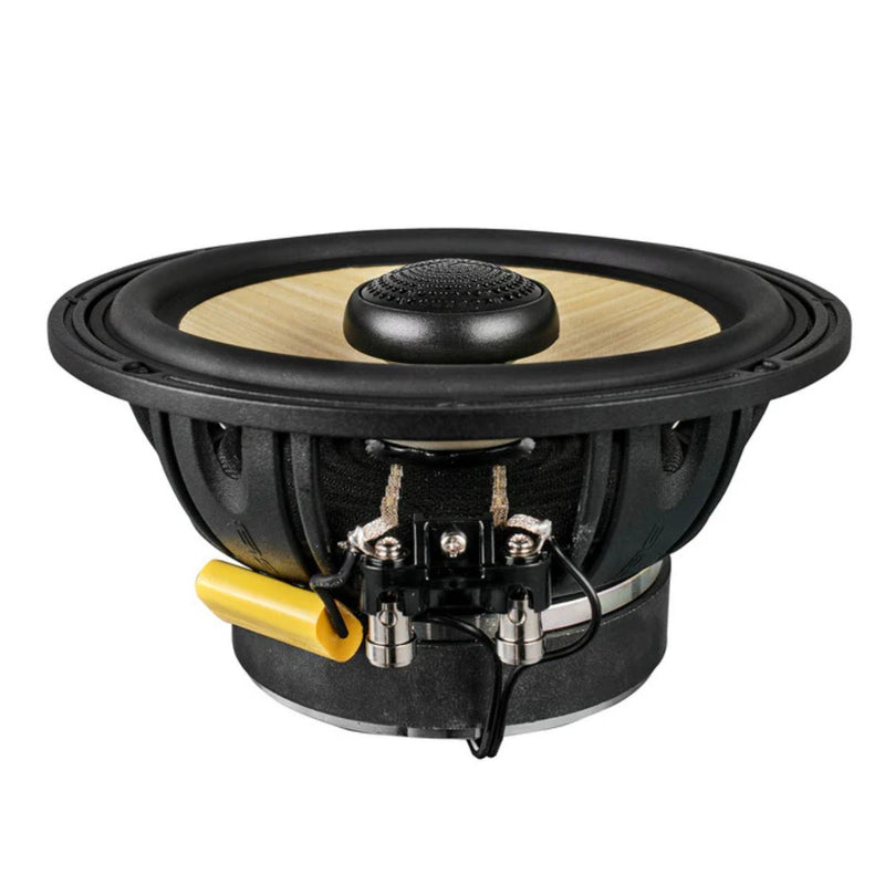 DS18 6.5" 150W RMS 4-Ohm 2-Way Coaxial Speakers with Woven Yellow Composite Cone