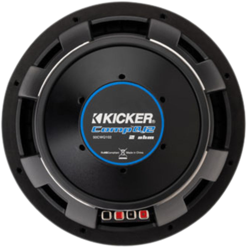 12" 5000W RMS 2-Ohm Dual Voice Coil Subwoofer Kicker CompQ Series 51CWQ122