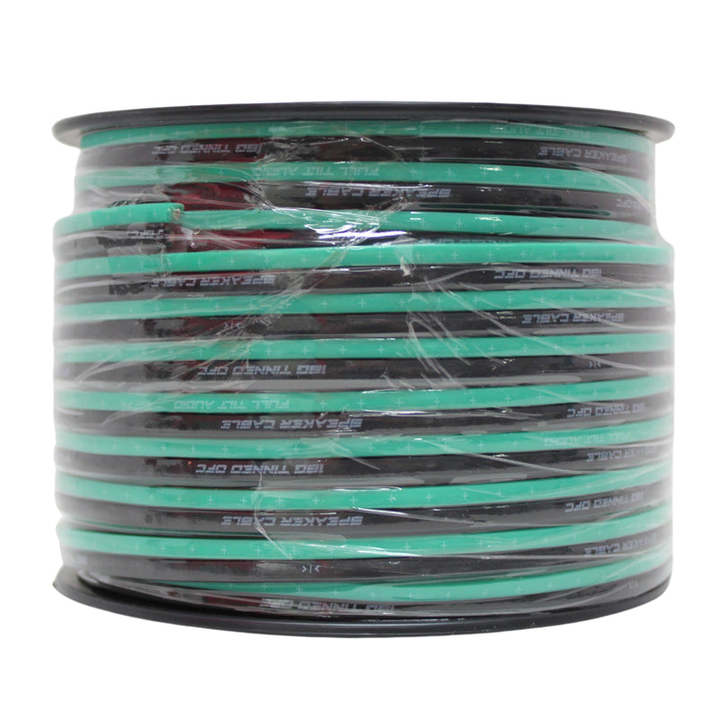 Full Tilt Audio 16 GA Tinned OFC Speaker Wire Teal/Black Lot Cut By The Foot