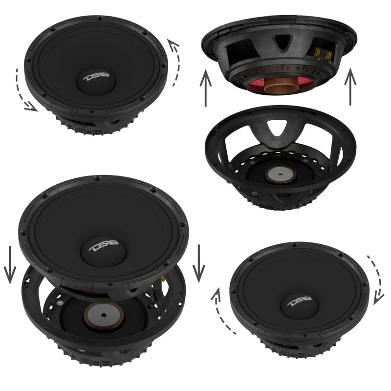 6.5" 350W RMS 8 Ohm Mid-High Loudspeaker DS18 PROJECT360 Neo Rotating Recone