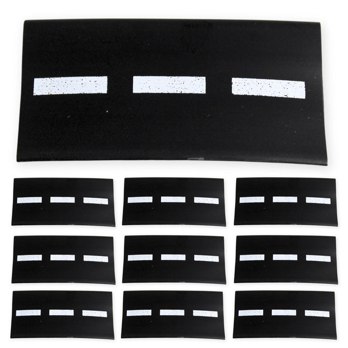 0 Gauge 3:1 Heat Shrink with Negative/Minus Logo 10 Pack Black