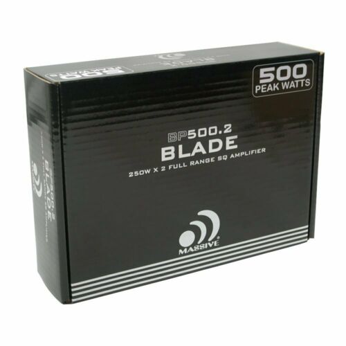 Massive Audio Blade 2 Channel Amplifier Class A/B 500 Watt 2 Ohm Stable BP500.2