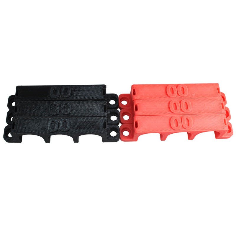 00 Gauge Cable Management Wire Comb Triple Slot Can Use w/ Cable Tie Red/Black