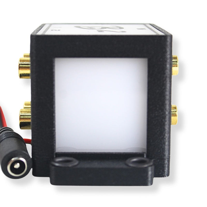 B2 Audio Cockbox 1-to-2 Pair RCA Splitter Distribution Block w/ RGB LED Lights