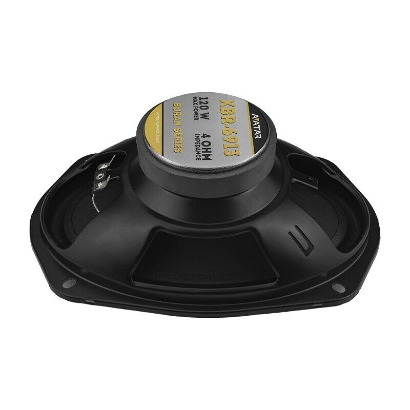 Pair of Avatar 6x9" 60W + 6.5" 150W RMS 4-Ohm Car Audio Black Coaxial Speakers