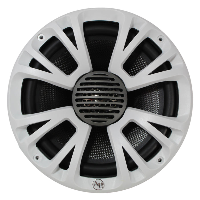 8" Coaxial 250W RMS 4-Ohm 2-Way Marine Speakers w/ LED Lights Audiopipe