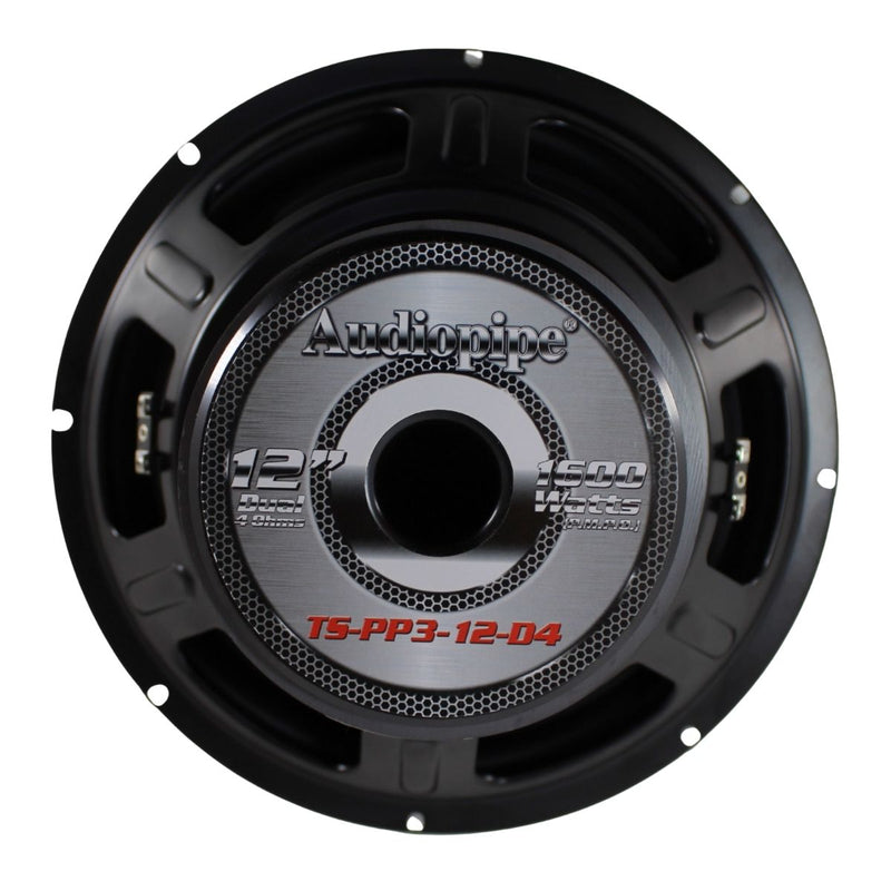 Audiopipe 12" 600W D4 Subwoofer + 800W 2-Ohm Class D Mono Amp Combo