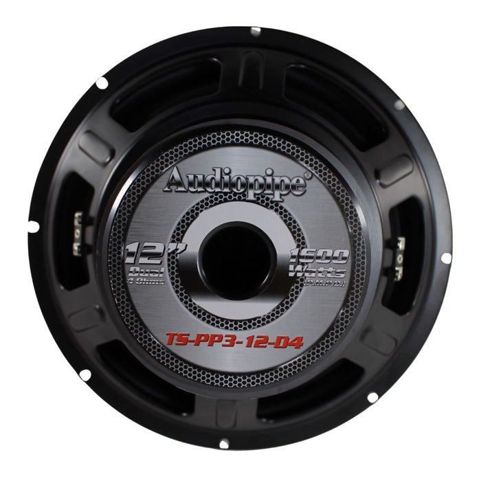 Audiopipe 12" 600W D4 Subwoofer + 800W 2-Ohm Class D Mono Amp Combo
