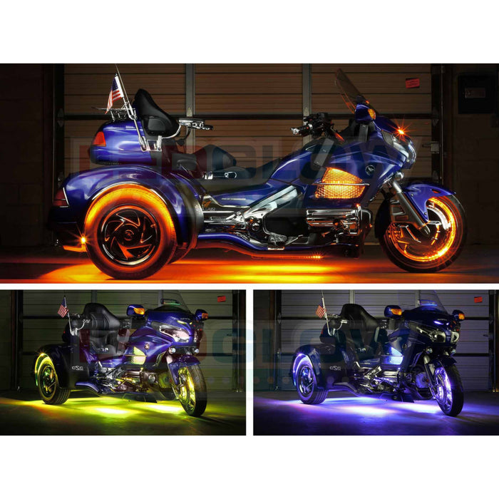 LEDGlow Bluetooth Advanced 12pc Million Color LED Motorcycle/Trike Lighting Kit