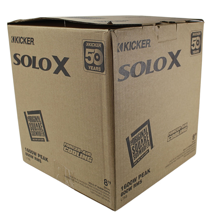 Kicker Solo X Series L7X 8" 800 Watt RMS Dual 1-Ohm 2.5" VC Subwoofer