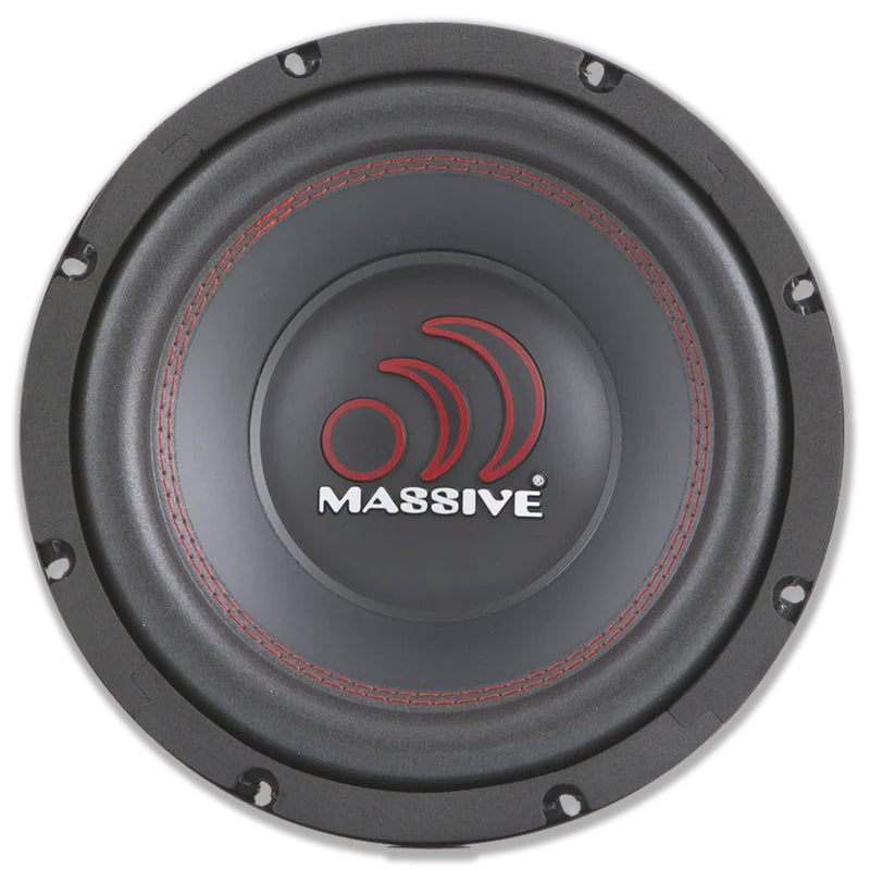 Massive Audio 12" 500W 4 Ohm Subwoofer ECO12S4 + 2 Channel Amplifier Package