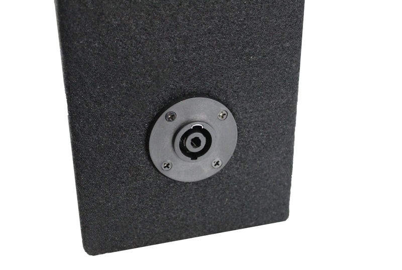 QPower Dual 6.5" Sealed Box w/ 3.75" Tweeter Holes & Speakon Cable OPEN BOX