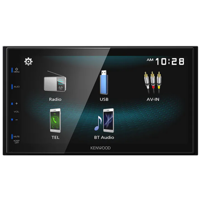 Kenwood 6.8" LCD Touchscreen Digital Media Car Stereo, BT, Double Din DMX125BT