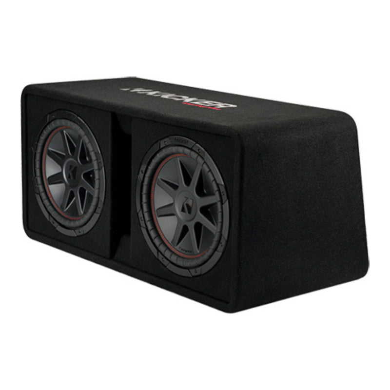 Kicker CompVR Series Dual 12" 800W RMS 2-Ohm Loaded Subwoofer Enclosure - 48DCVR122