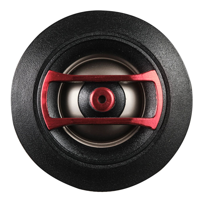 Pair of Black and Red 1.3" 4-Ohm 30 Watt RMS Neo Multi-Mount Dome Tweeters SQT1