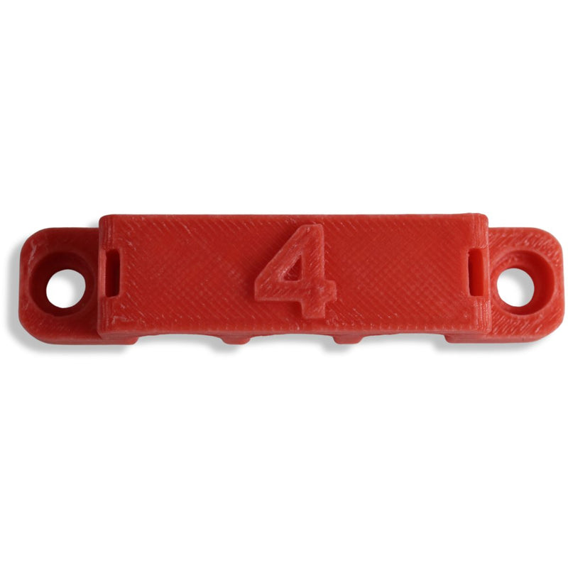 4 Gauge Cable Management Wire Comb Triple Slot Can Use w/ Cable Tie Red/Black