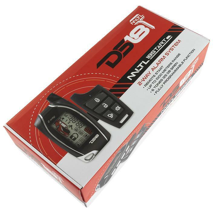 DS18 2-Way Car Alarm Security & Remote Start System LCD 3000ft Range