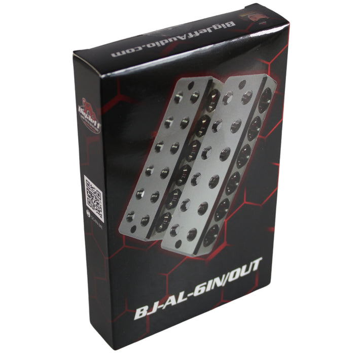 Big Jeff Audio 1/0 GA Aluminum 6 In - 6 Out Power/Ground Distribution Blocks