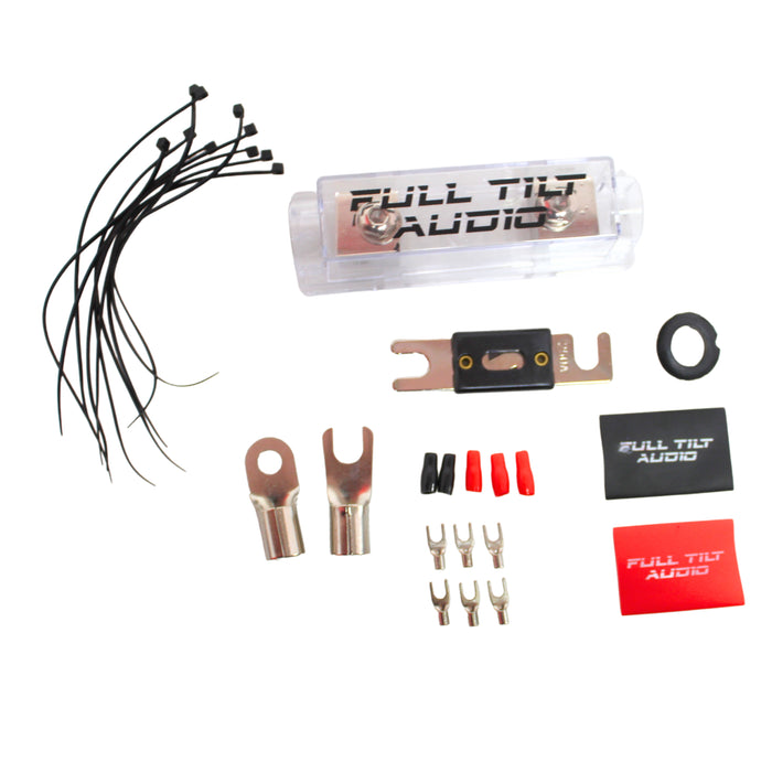 Full Tilt Audio 100% OFC 0 Gauge Red / Black Amplifier Install Kit