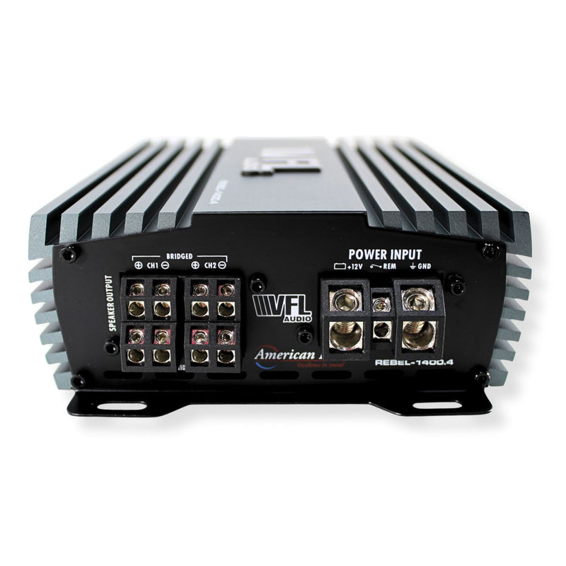 American Bass 1420 Watt 2-Ohm 4-Channel Class D Digital Amplifier REBEL-1400.4