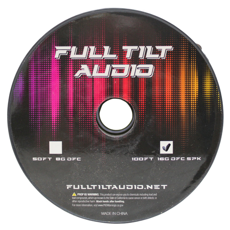 Full Tilt Audio 16 GA Tinned OFC Speaker Wire Lime Green Lot Cut By The Foot